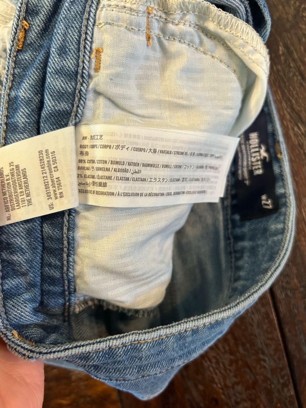 Low Rise Boyfriend Vintage Stretch Distressed Denim Shorts - 3” - Picture 5 of 9